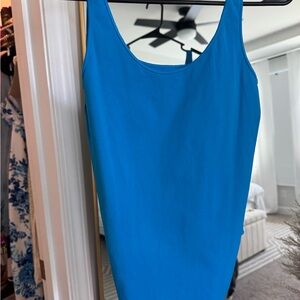 SKIMS Bright Blue Scoop Neck Bodysuit